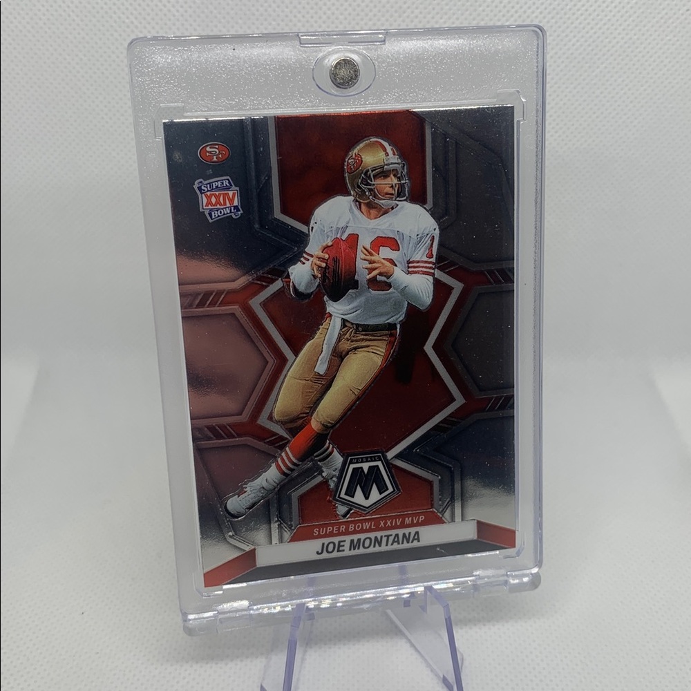 Joe Montana San Francisco 49ers Silver Super Bowl XXIV MVP Panini Card In Case